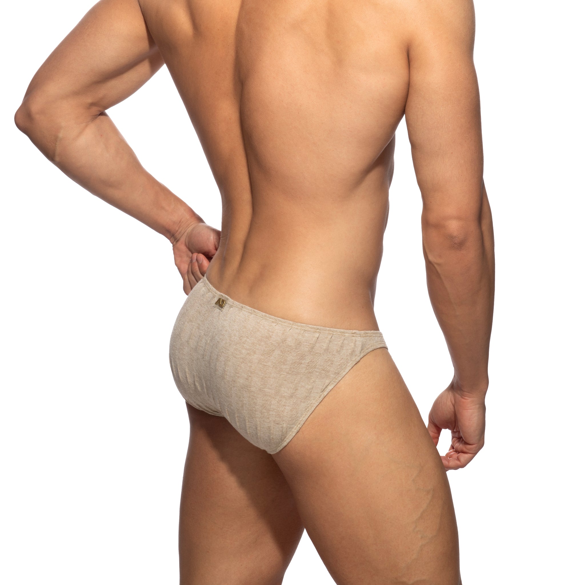 Addicted Mocks Ribs Bikini Brief Beige AD1479
