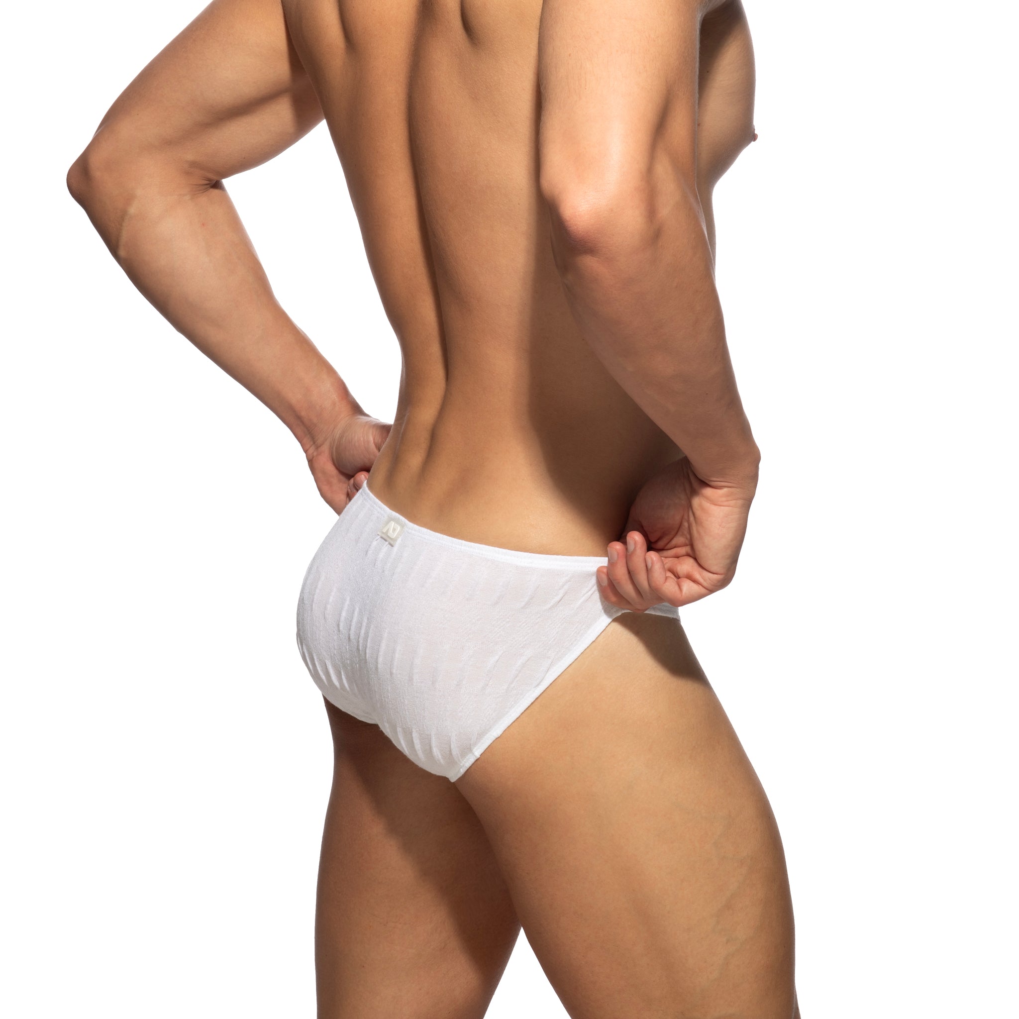 Addicted Mocks Ribs Bikini Brief White AD1479
