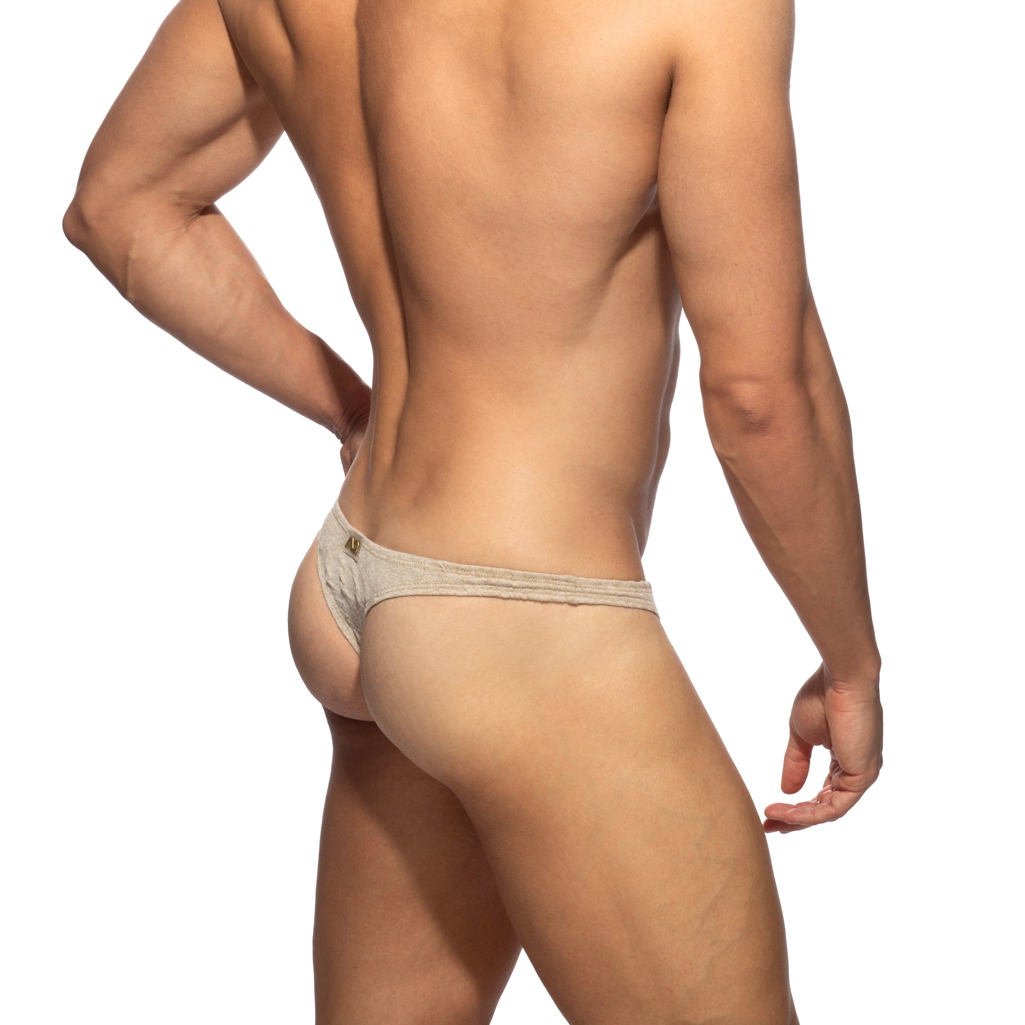 Addicted Mocks Ribs Thong Beige AD1480