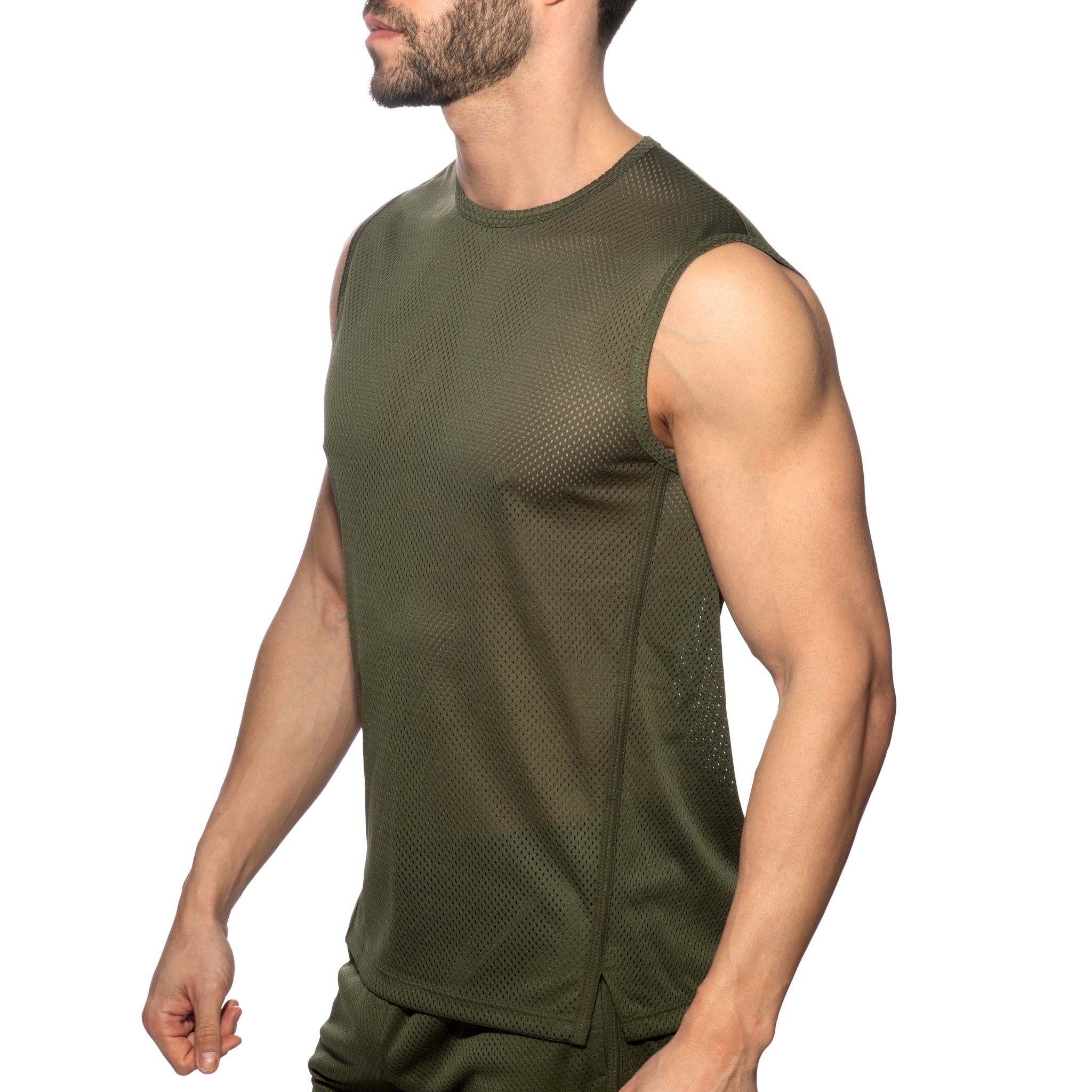 Addicted Los Angeles Sports Tank Top Khaki AD1443