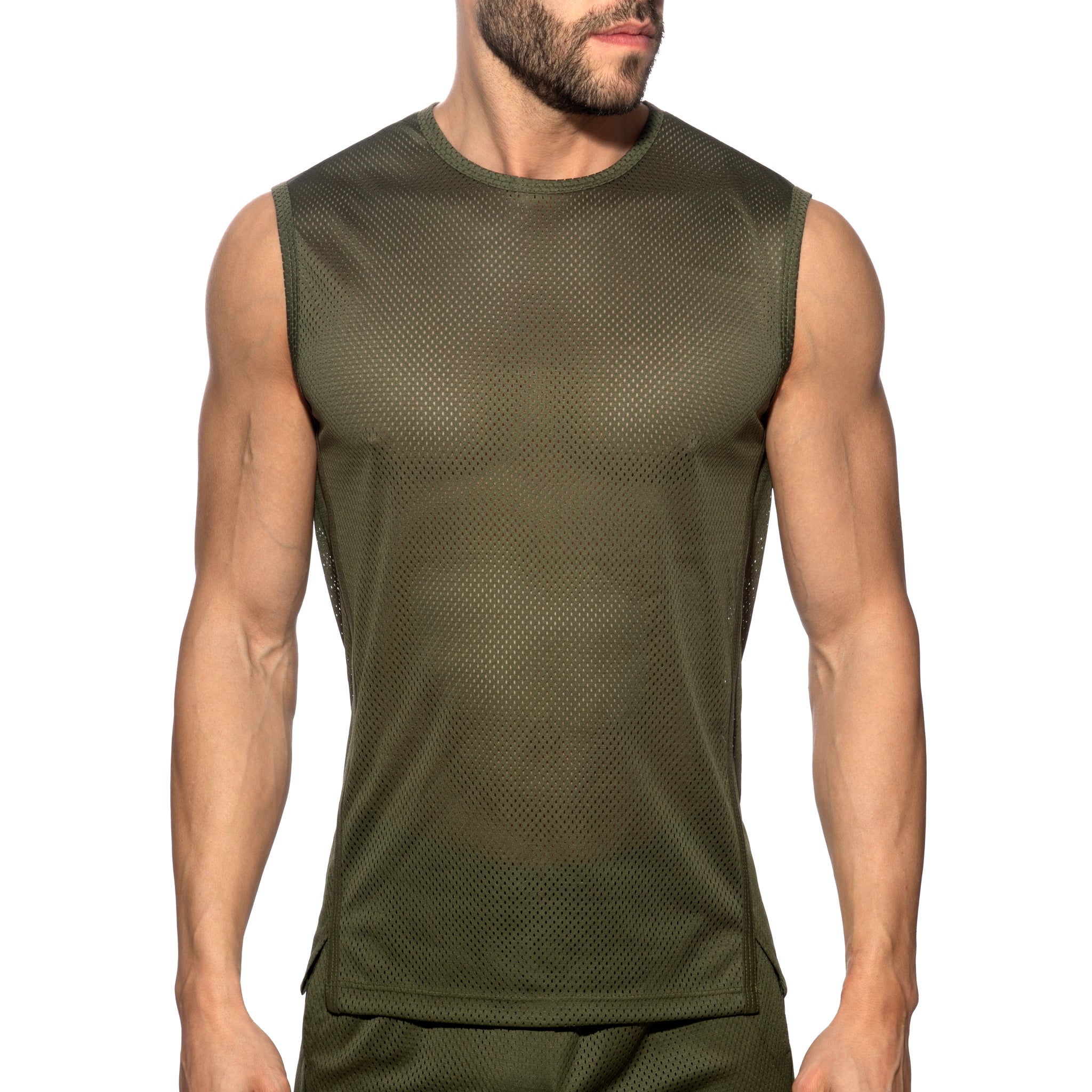 Addicted Los Angeles Sports Tank Top Khaki AD1443