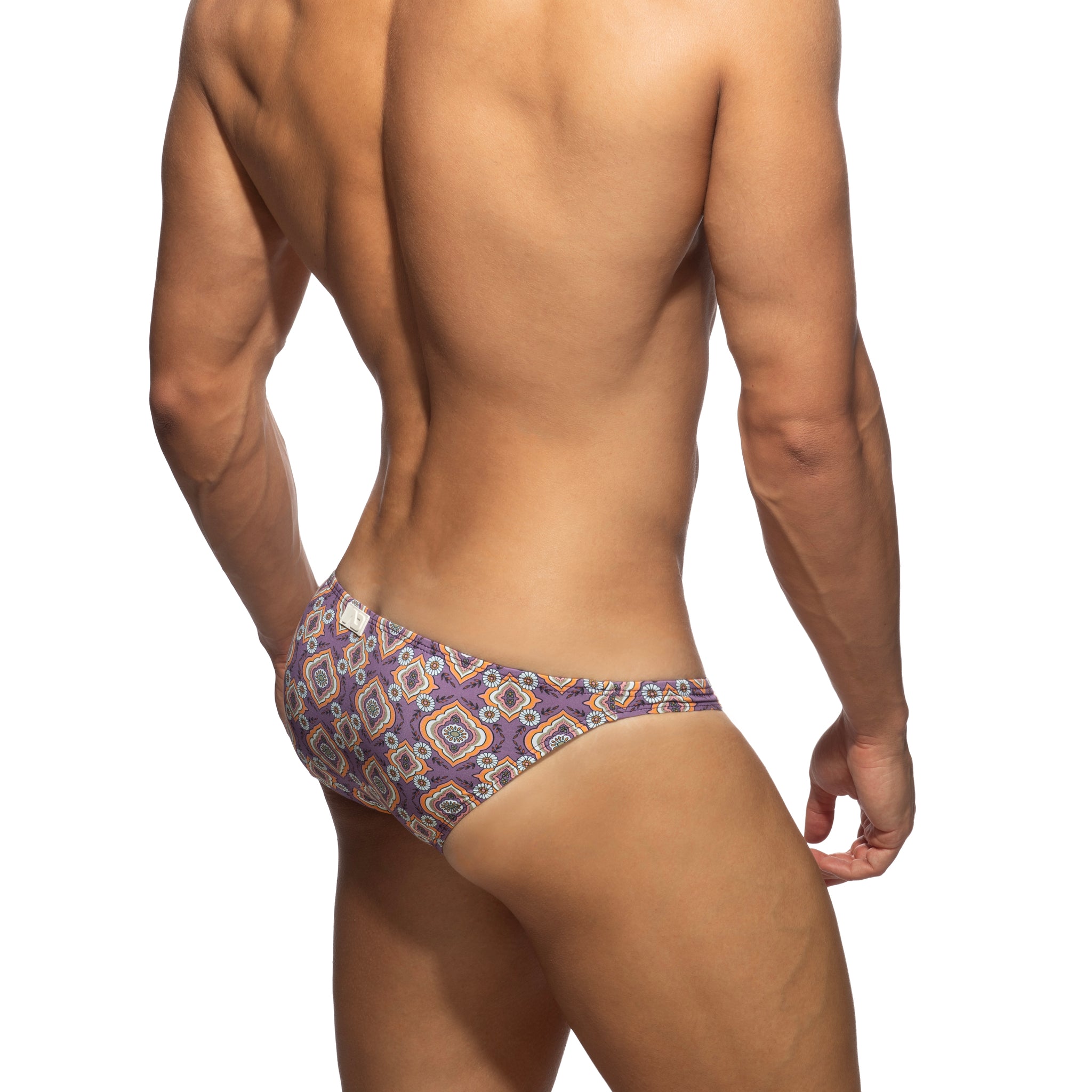 Addicted Mosaic Swim Mini Bikini Brief Violet ADS406