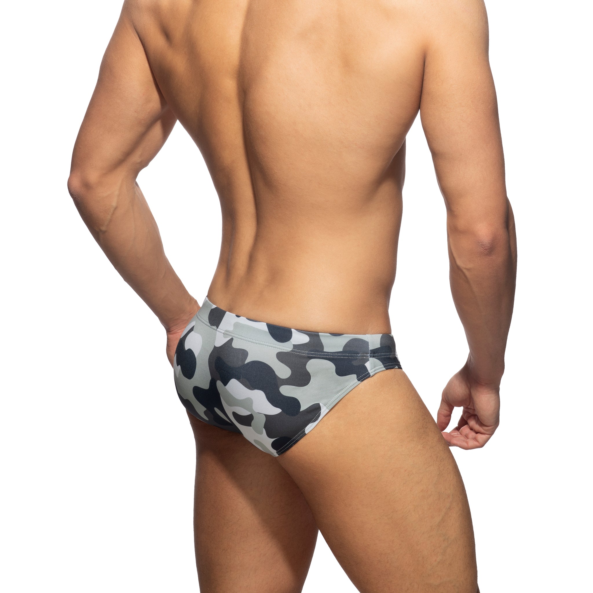Addicted Basic AD Swim Brief Grey Camouflage ADS097