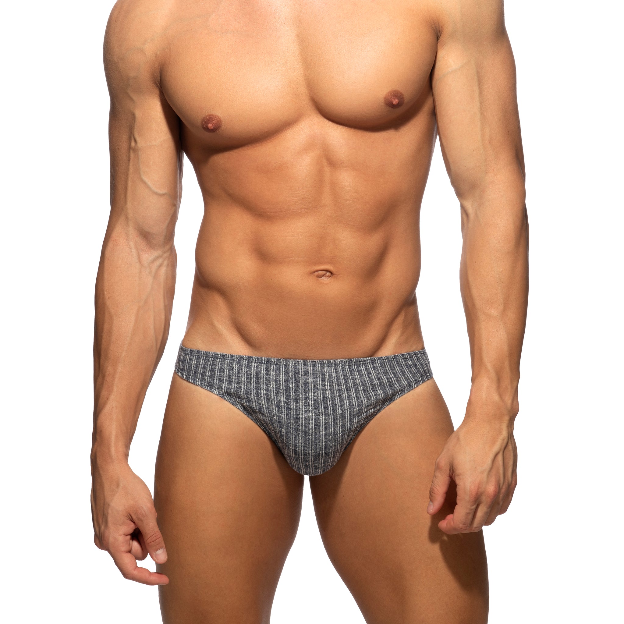 Addicted Jeans Rib Knit Thong Navy AD1474