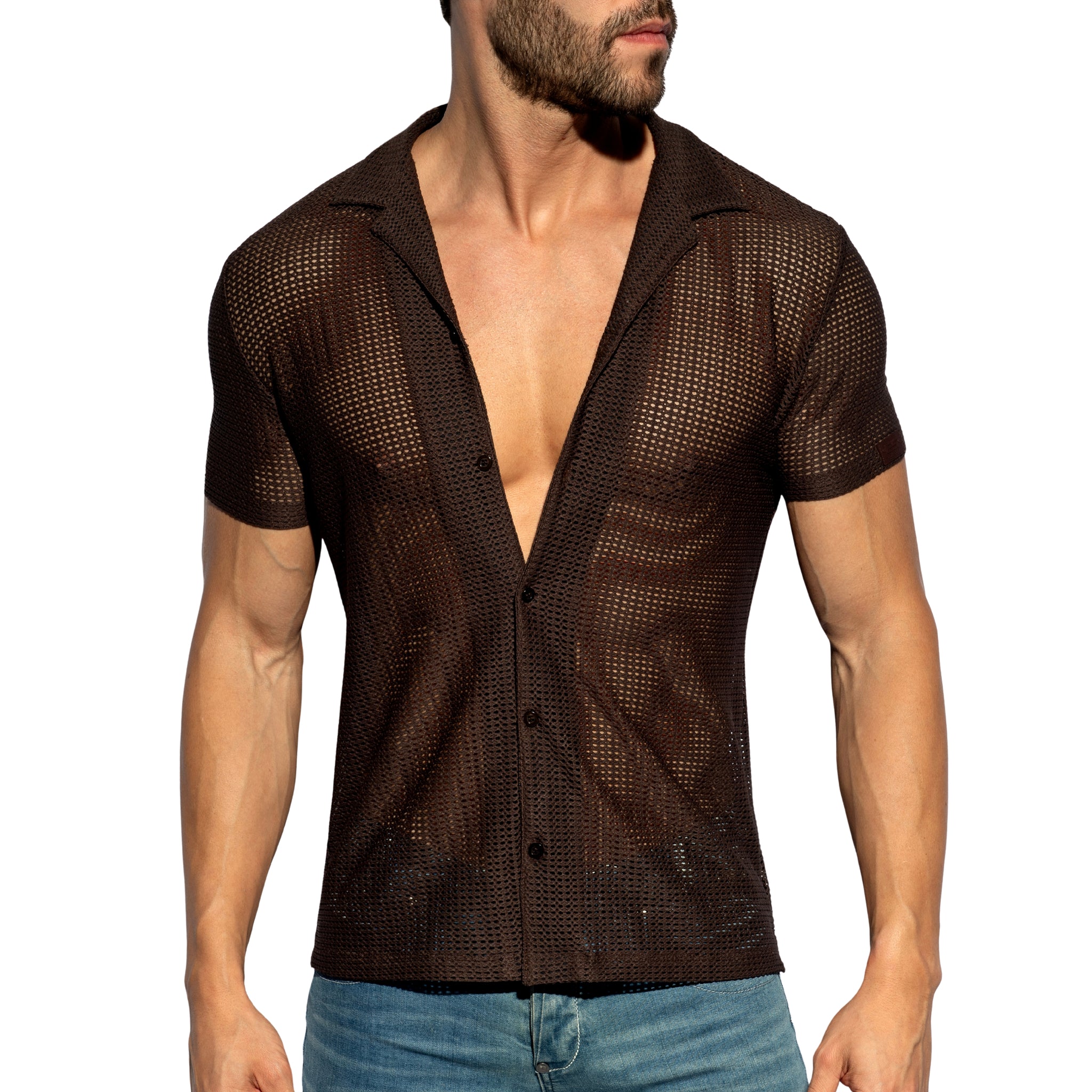 ES Collection Formentera Shirt Brown SHT036