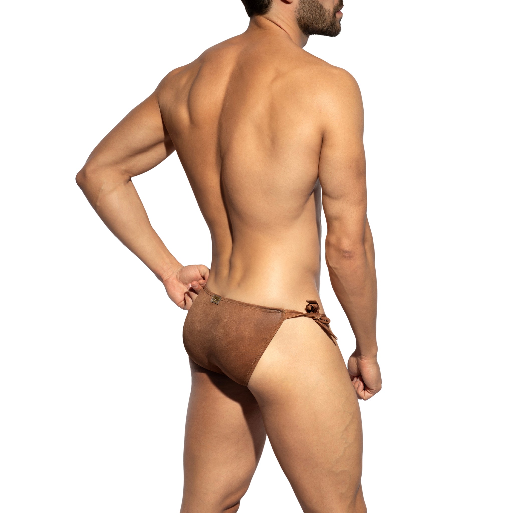 ES Collection Adjustable Swim Bikini Brief Brown 2627