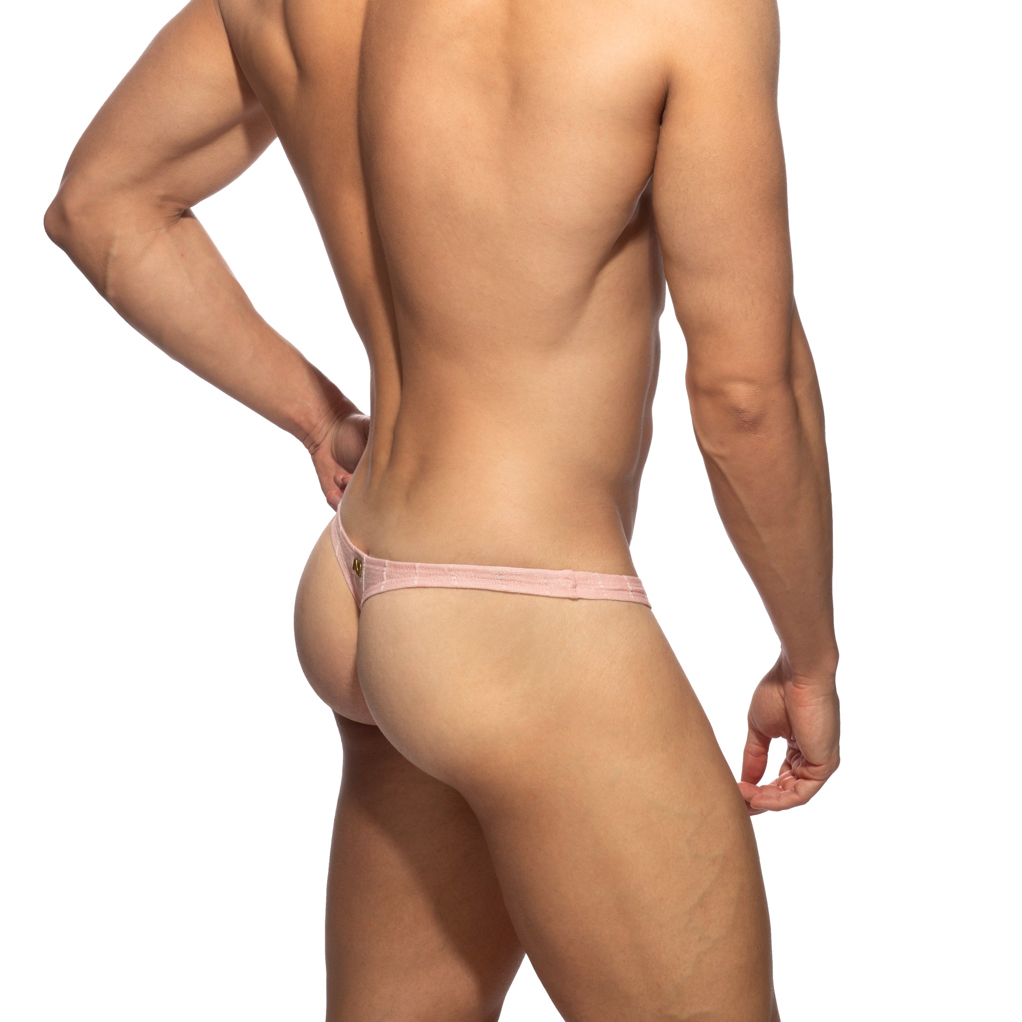 Addicted Rib Knit Mini Thong Pink AD1478