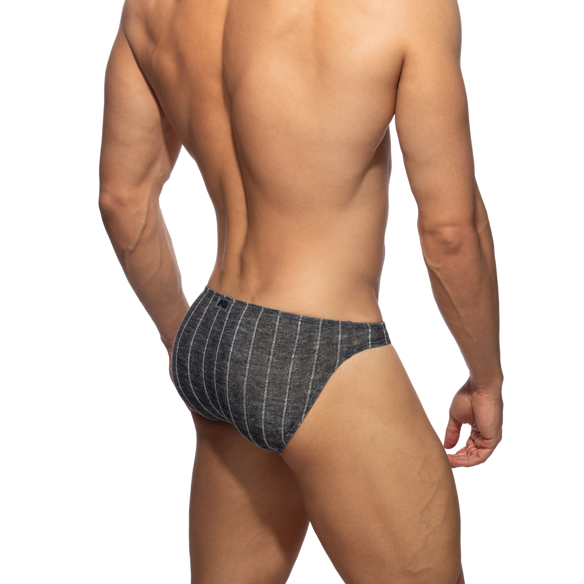 Addicted Rib Knit Bikini Brief Navy AD1477