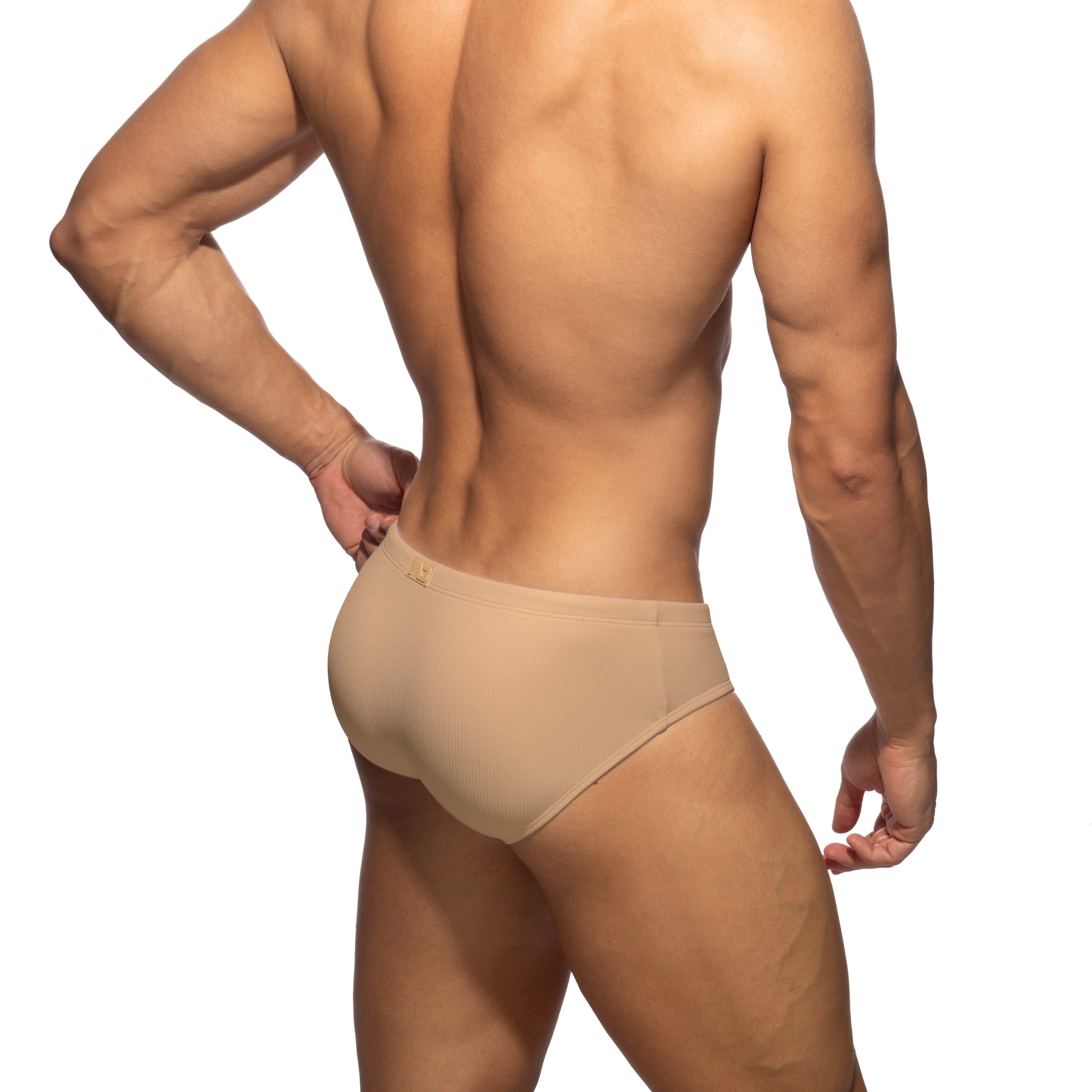Addicted Basic Rib Swim Brief Beige ADS386