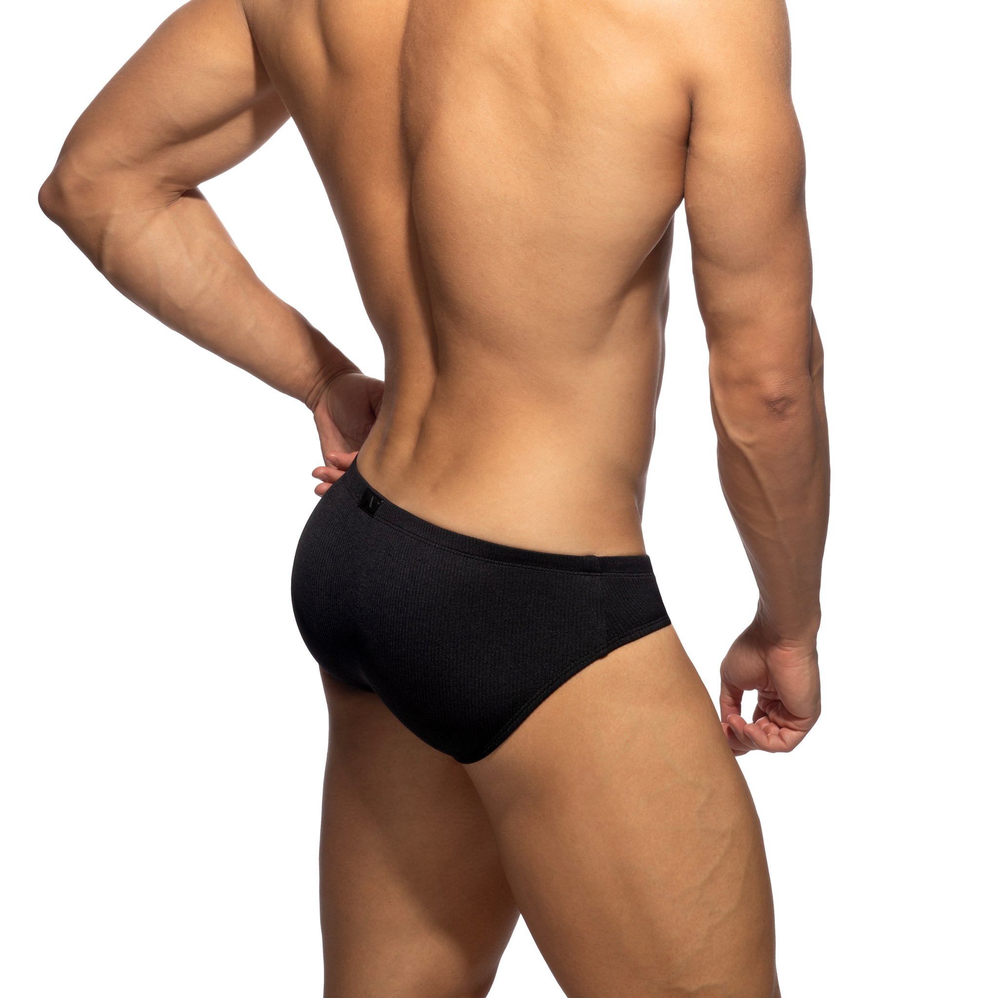 Addicted Basic Rib Swim Brief Black ADS386