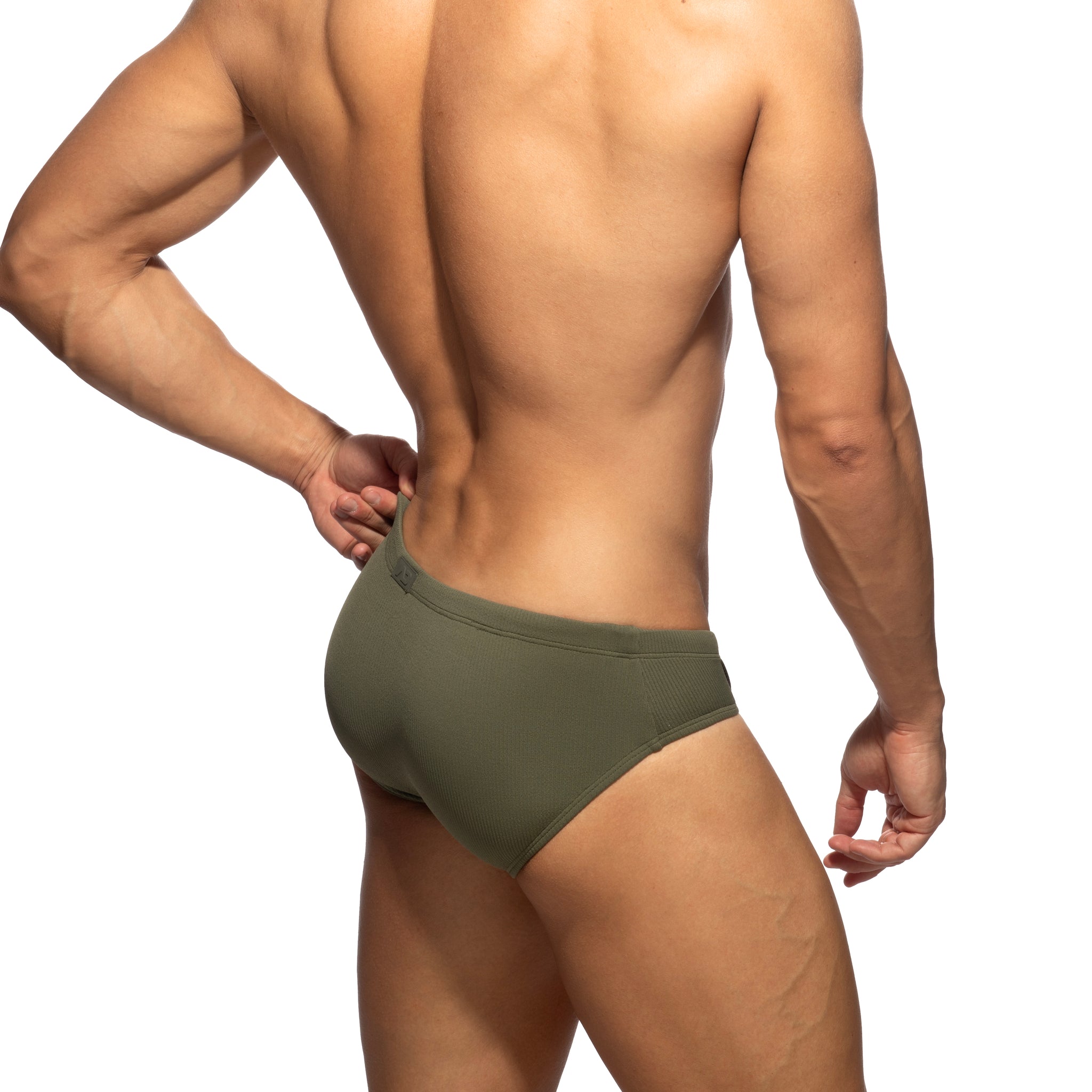 Addicted Basic Rib Swim Brief Khaki ADS386