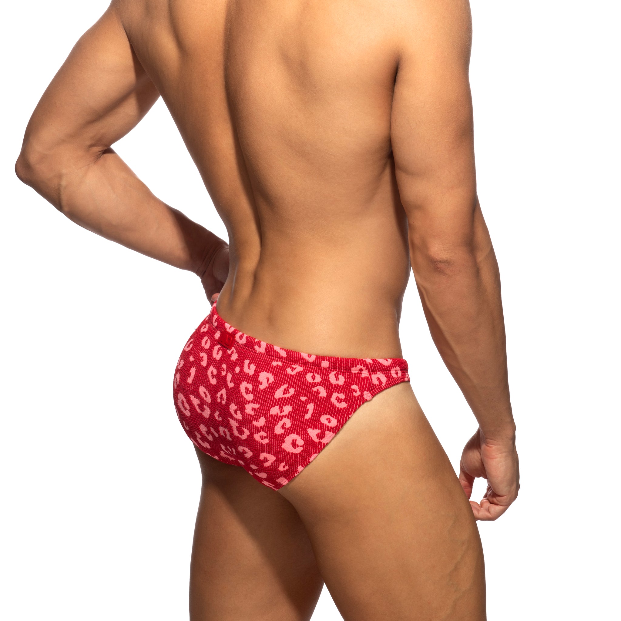 Addicted Fantasy Leopard Swim Bikini Brief Fuchsia ADS414