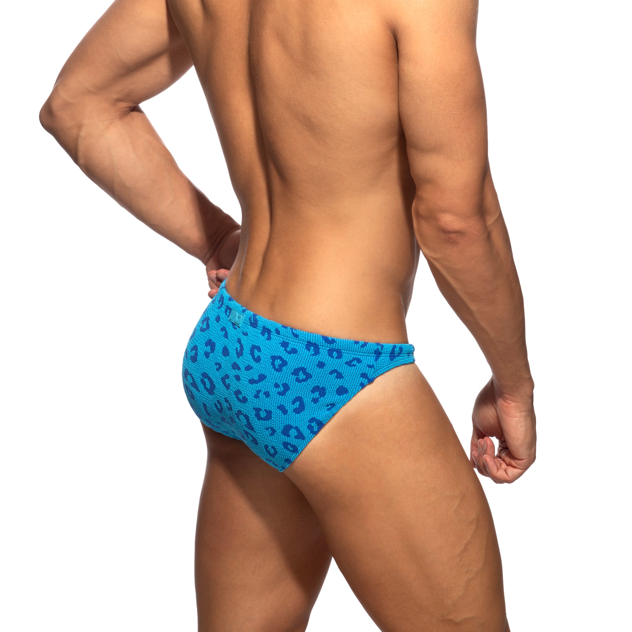Addicted Fantasy Leopard Swim Bikini Brief Royal Blue ADS414
