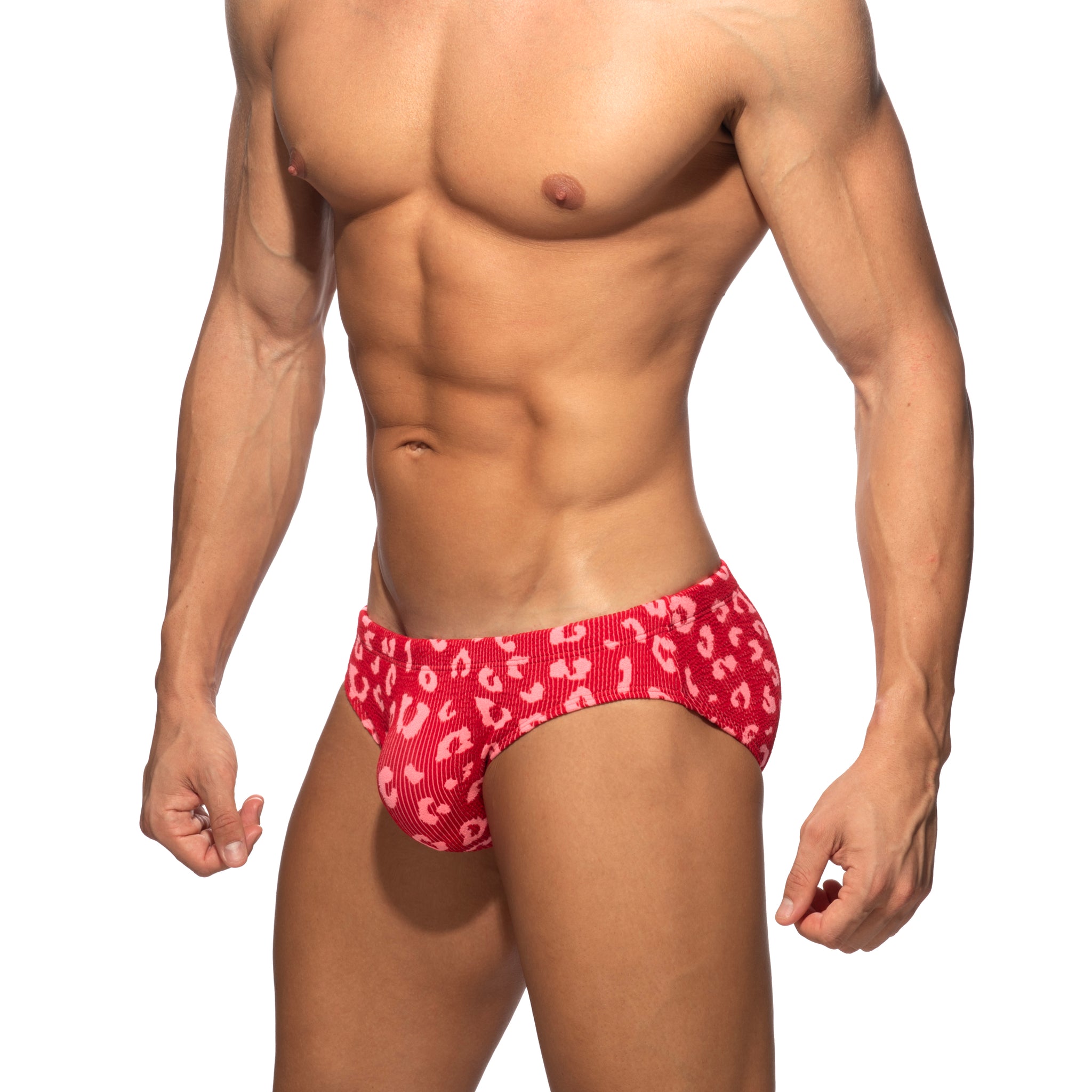 Addicted Fantasy Leopard Swim Brief Fuchsia ADS415