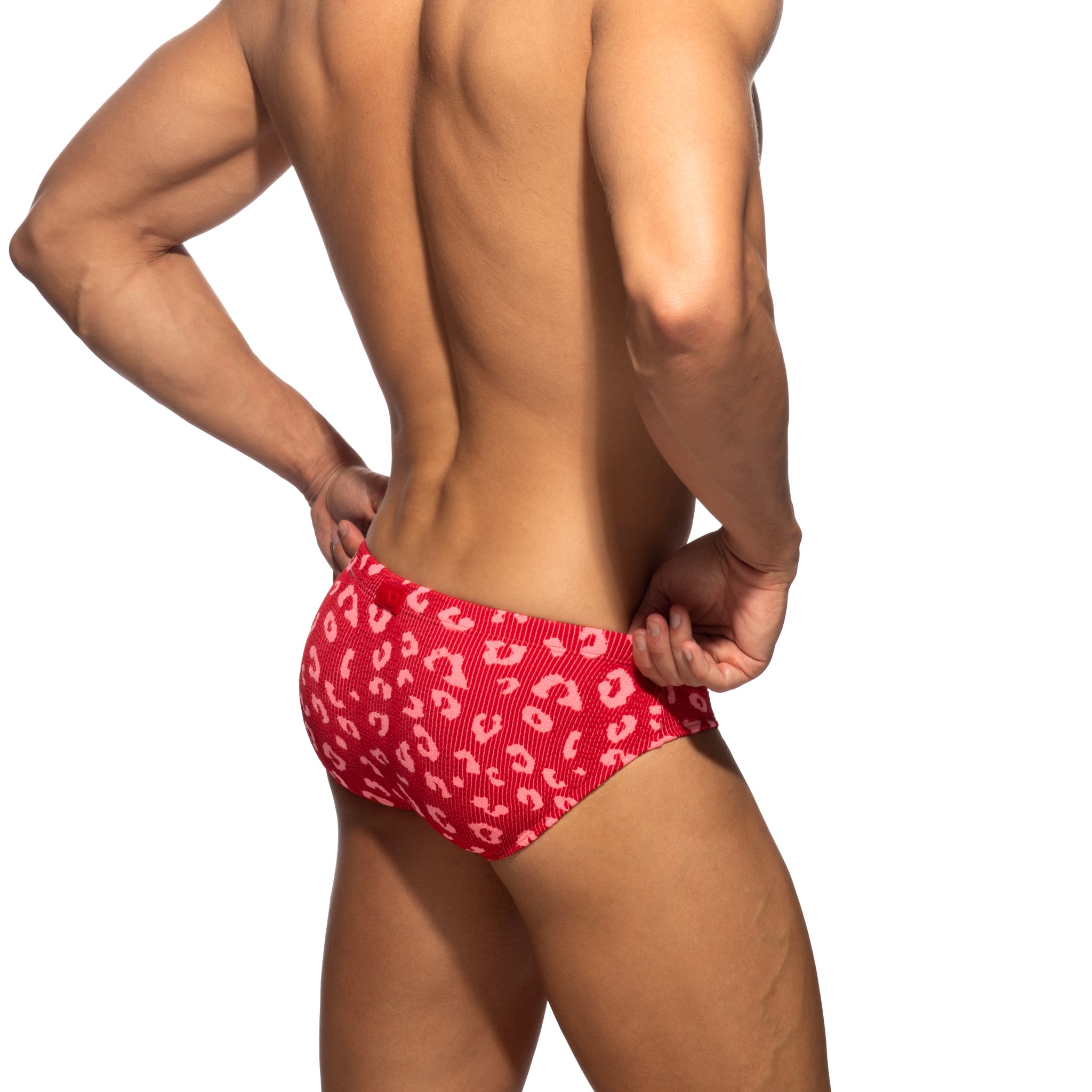 Addicted Fantasy Leopard Swim Brief Fuchsia ADS415