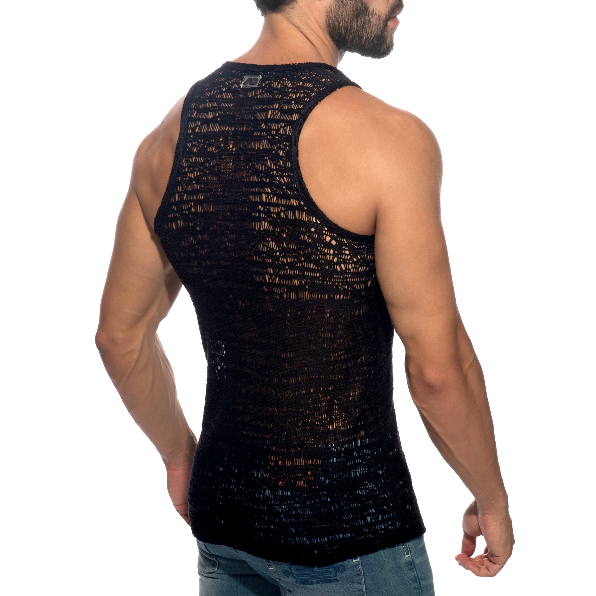 Addicted Spider Net Tank Top Black AD1490