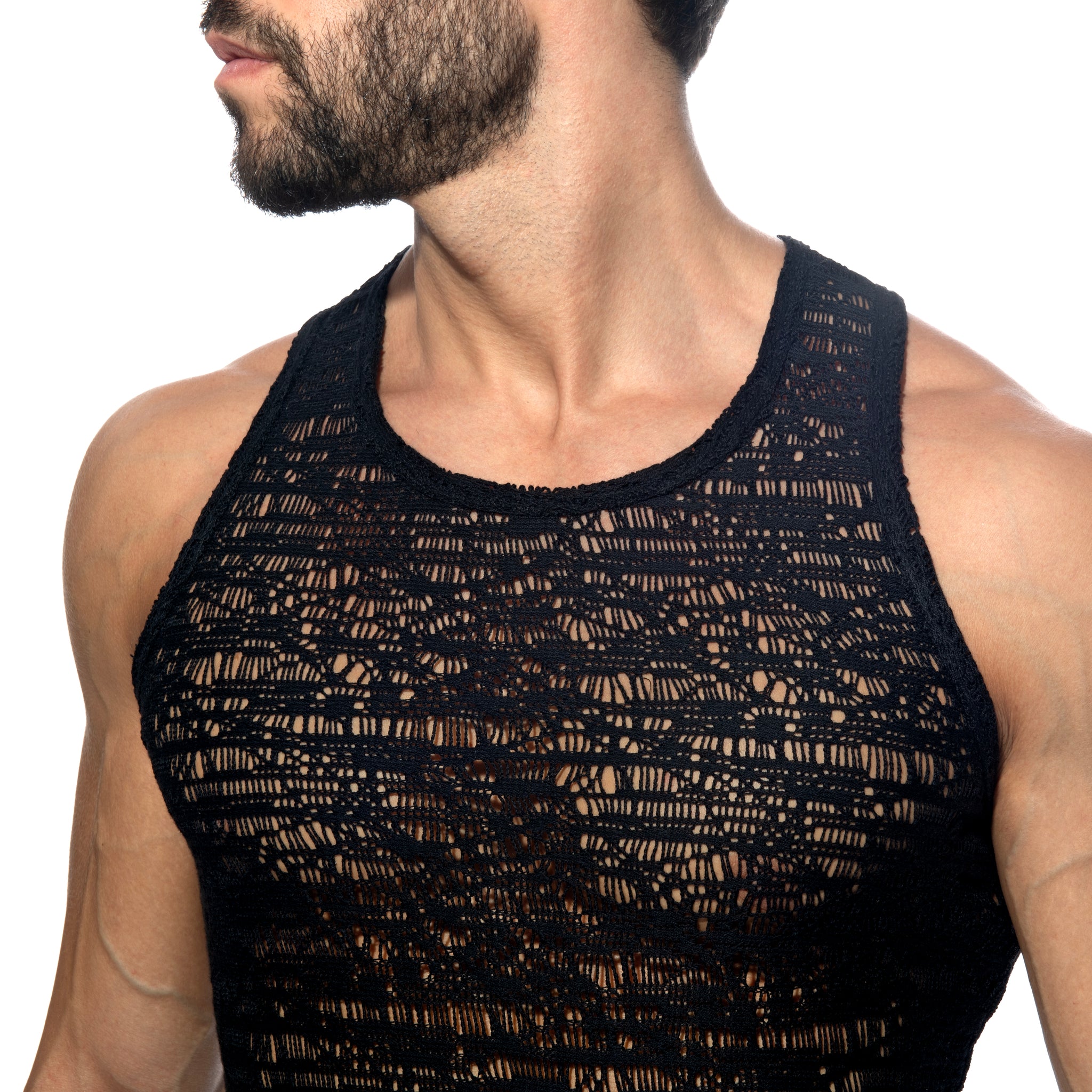 Addicted Spider Net Tank Top Black AD1490