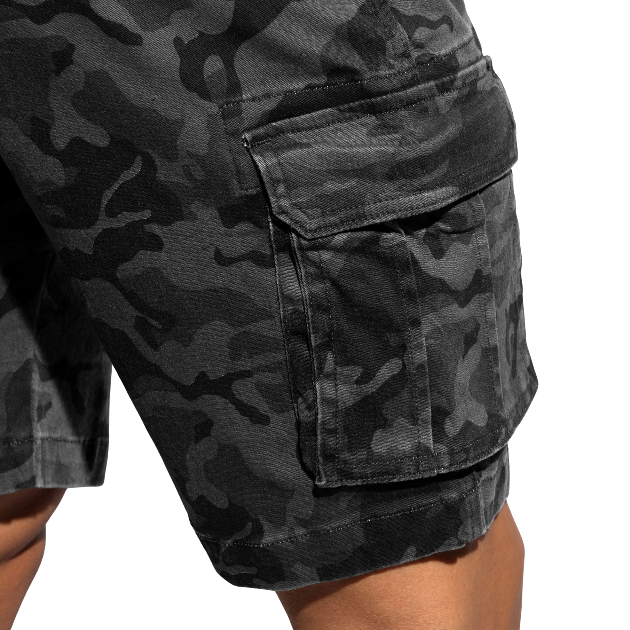 ES Collection Cargo Camo Shorts Grey Camouflage ESJ079