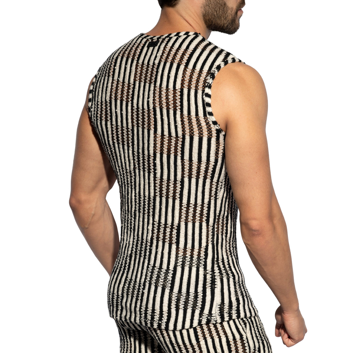ES Collection Optic Rhythm Tank Top Black TS369