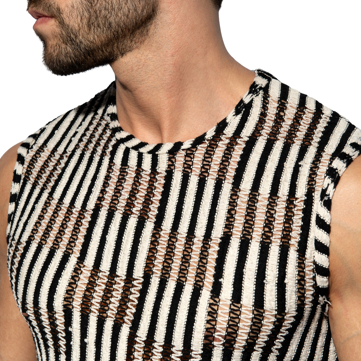 ES Collection Optic Rhythm Tank Top Black TS369