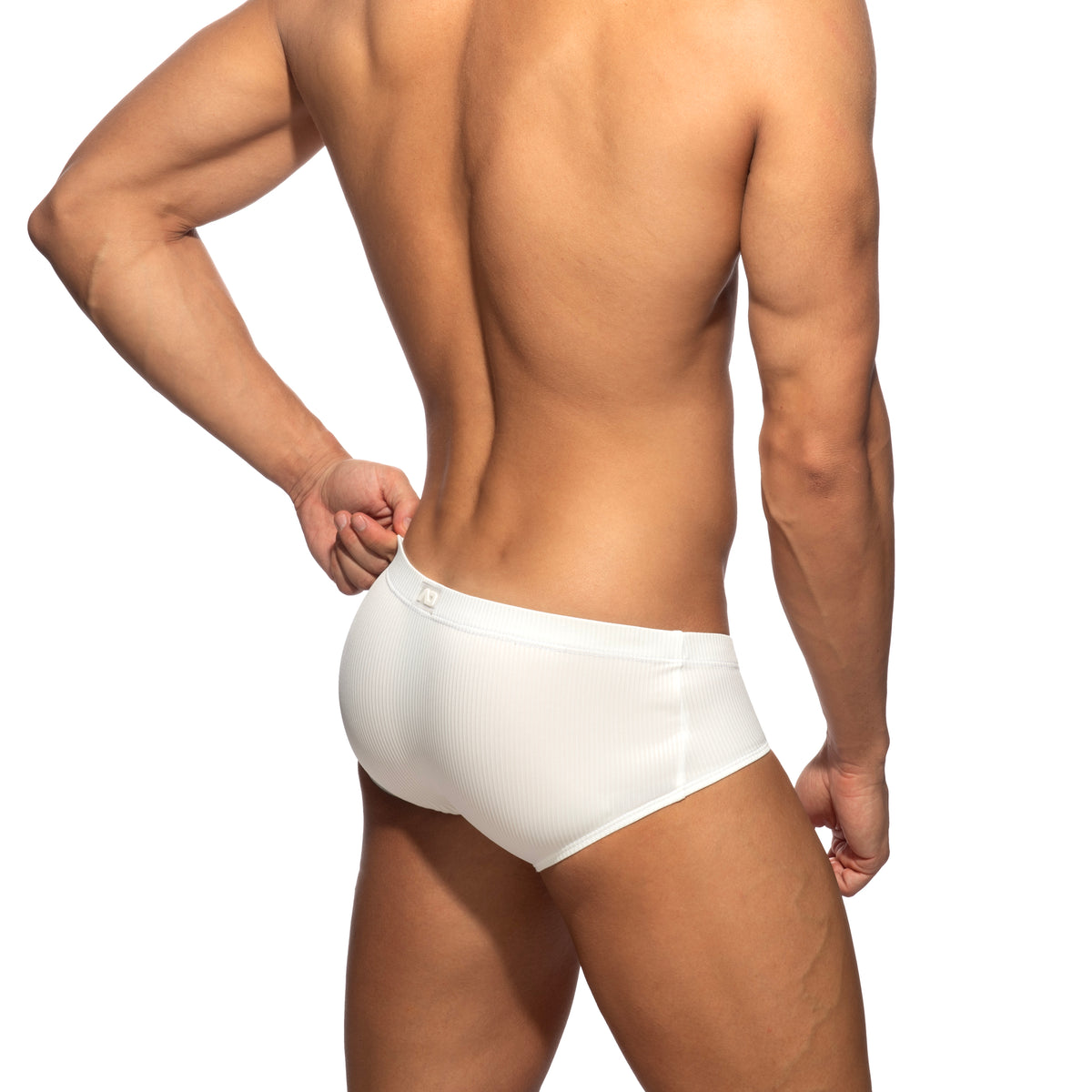 Addicted B & W Rib Sunga White AD1507