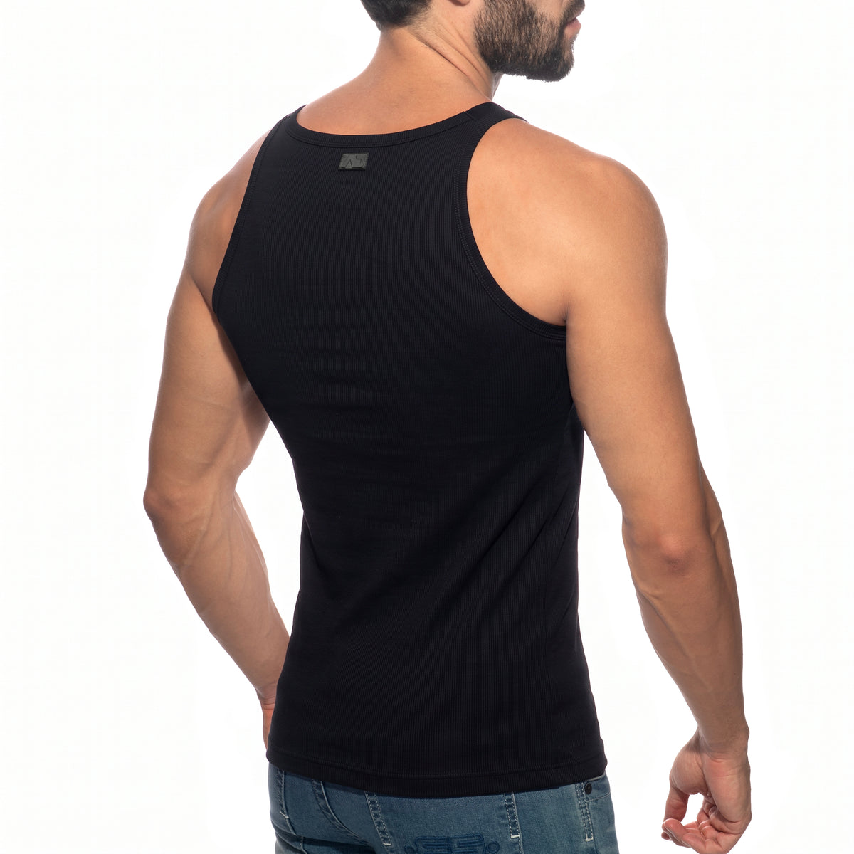 Addicted Thin Rib Tank Top Black AD1515