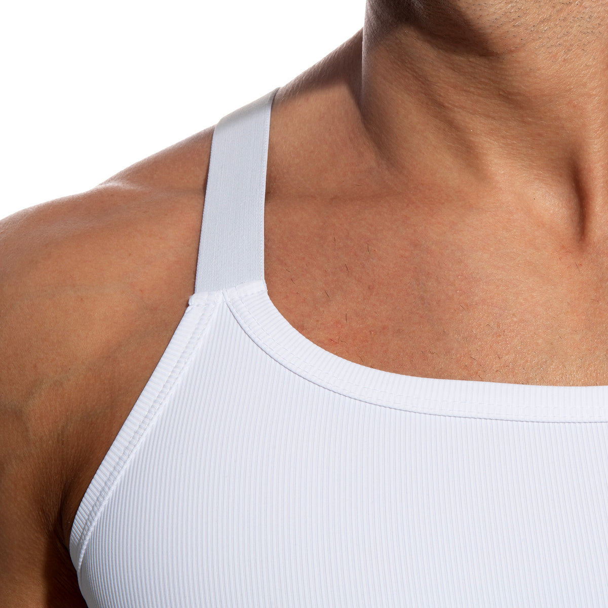 Addicted Thin Rib Tank Top White AD1515