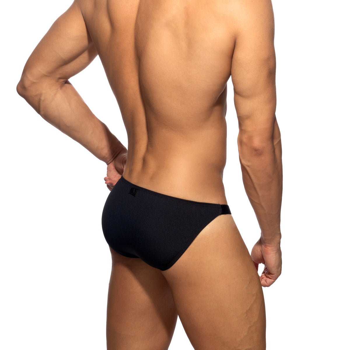 Addicted Thin Rib Bikini Brief Black AD1514
