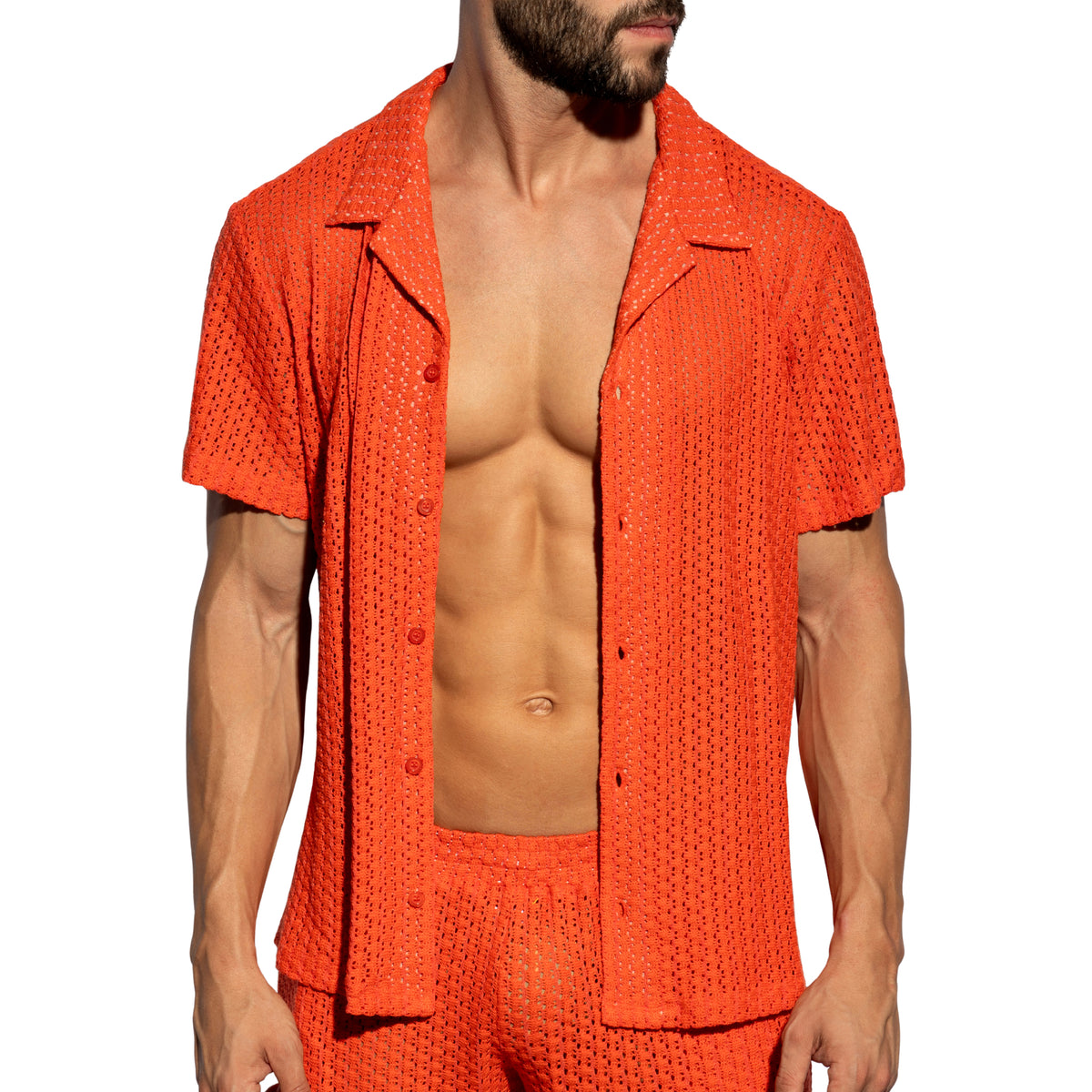 ES Collection Eyelet Shirt Orange SHT043