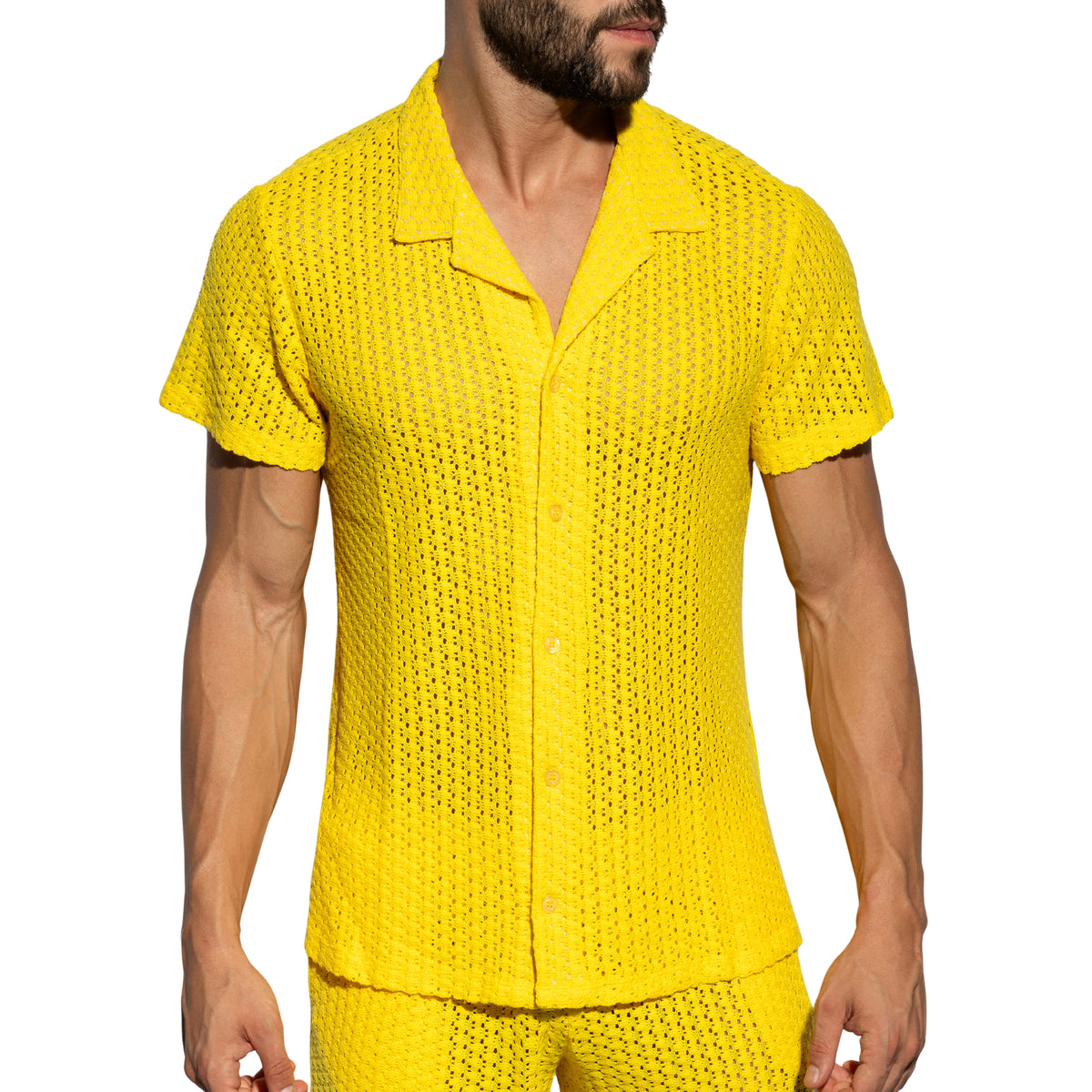 ES Collection Eyelet Shirt Yellow SHT043