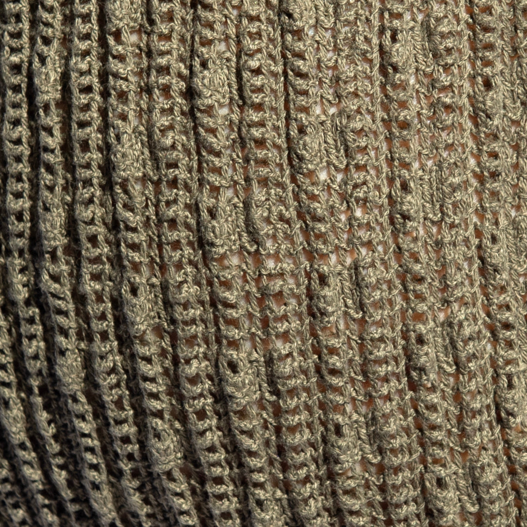 ES Collection Fuzzy Crochet Swim Bikini Brief Khaki 2715