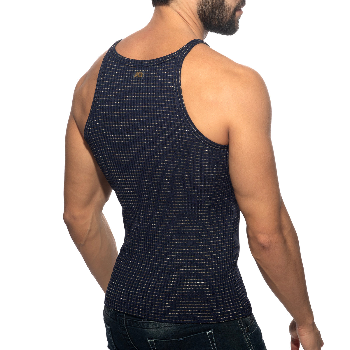 Addicted Lurex Luxe Tank Top Navy AD1532